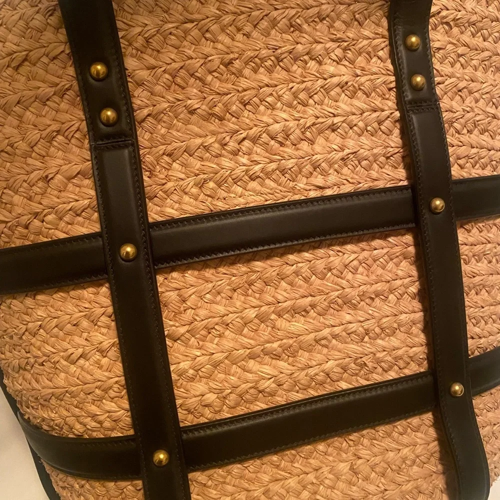 YSL Caged Raffia Tote - Picture 8 of 12